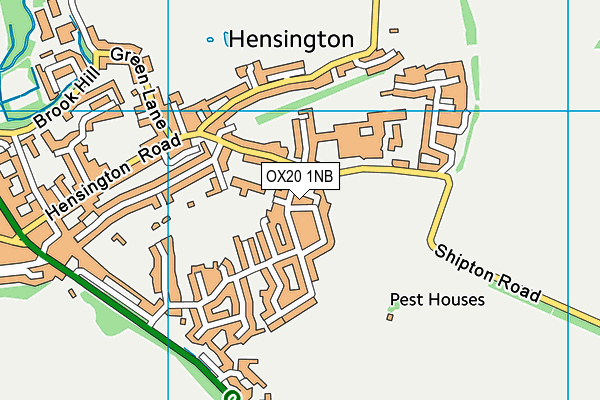 OX20 1NB map - OS VectorMap District (Ordnance Survey)
