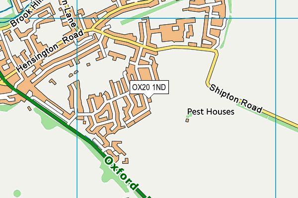 OX20 1ND map - OS VectorMap District (Ordnance Survey)