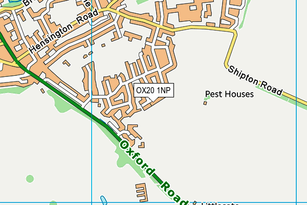 OX20 1NP map - OS VectorMap District (Ordnance Survey)
