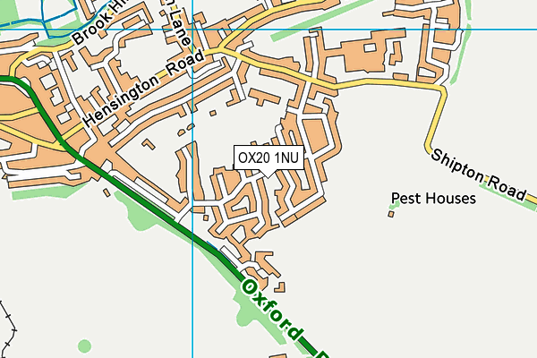 OX20 1NU map - OS VectorMap District (Ordnance Survey)