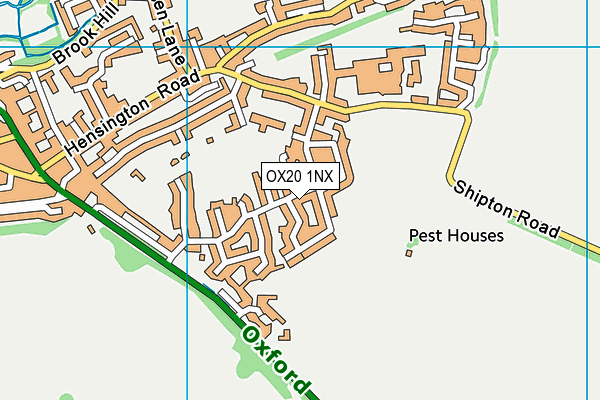 OX20 1NX map - OS VectorMap District (Ordnance Survey)