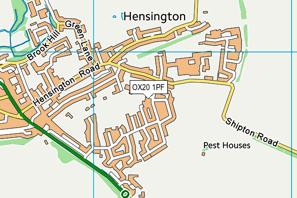 OX20 1PF map - OS VectorMap District (Ordnance Survey)