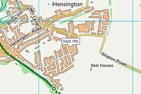 OX20 1PG map - OS VectorMap District (Ordnance Survey)