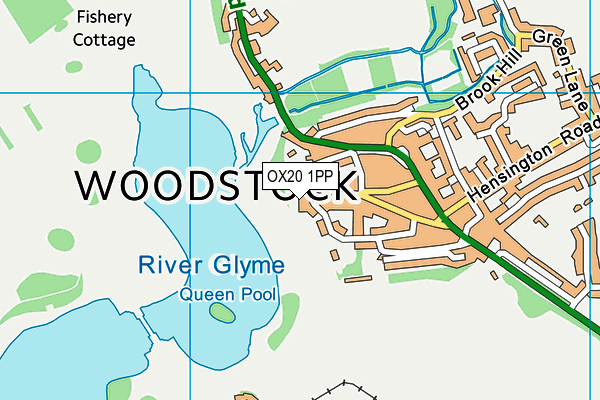 OX20 1PP map - OS VectorMap District (Ordnance Survey)