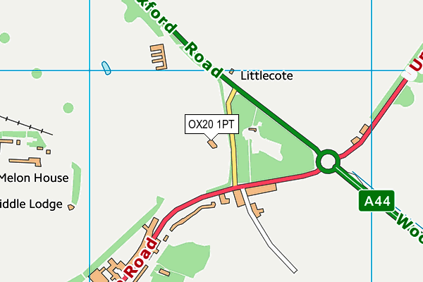 OX20 1PT map - OS VectorMap District (Ordnance Survey)