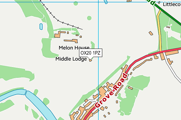 OX20 1PZ map - OS VectorMap District (Ordnance Survey)