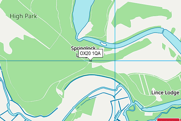 OX20 1QA map - OS VectorMap District (Ordnance Survey)