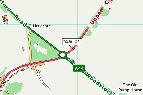 OX20 1QF map - OS VectorMap District (Ordnance Survey)