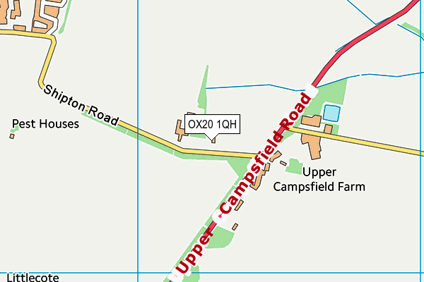 OX20 1QH map - OS VectorMap District (Ordnance Survey)