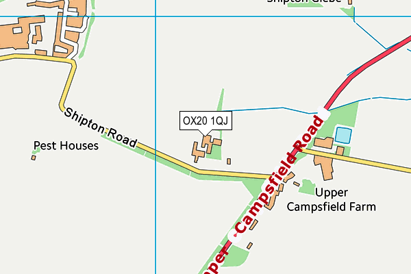 OX20 1QJ map - OS VectorMap District (Ordnance Survey)