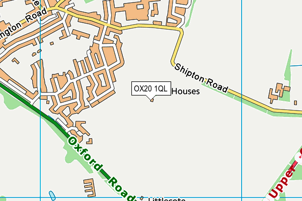 OX20 1QL map - OS VectorMap District (Ordnance Survey)