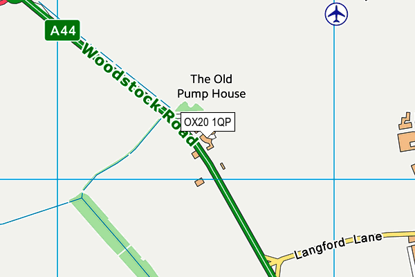 OX20 1QP map - OS VectorMap District (Ordnance Survey)