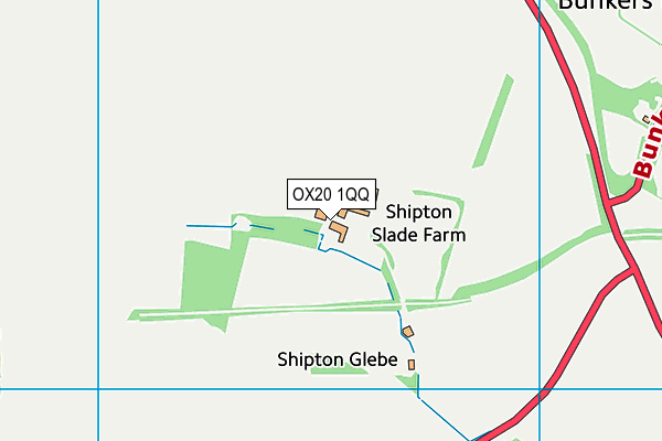 OX20 1QQ map - OS VectorMap District (Ordnance Survey)