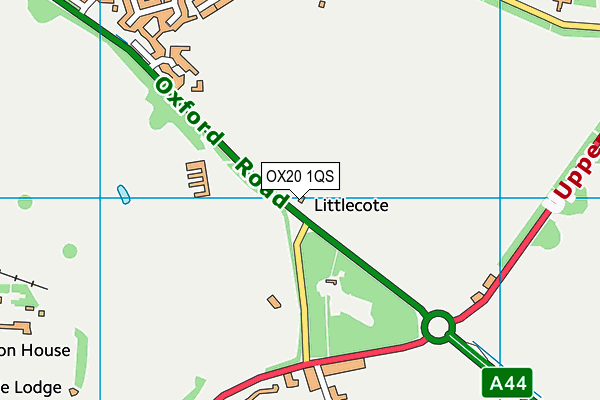 OX20 1QS map - OS VectorMap District (Ordnance Survey)