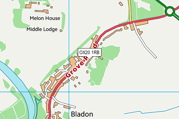 OX20 1RB map - OS VectorMap District (Ordnance Survey)