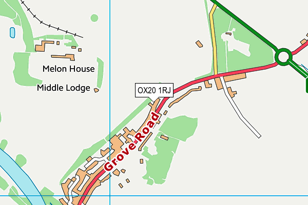 OX20 1RJ map - OS VectorMap District (Ordnance Survey)