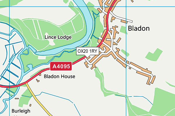 OX20 1RY map - OS VectorMap District (Ordnance Survey)