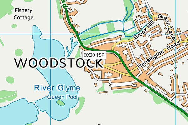 OX20 1SP map - OS VectorMap District (Ordnance Survey)