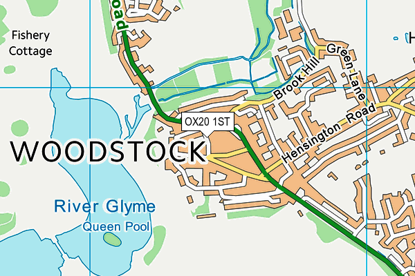 OX20 1ST map - OS VectorMap District (Ordnance Survey)