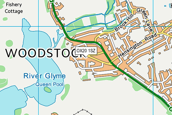 OX20 1SZ map - OS VectorMap District (Ordnance Survey)