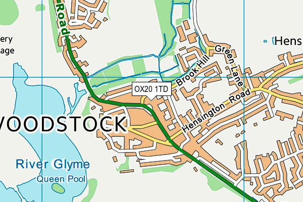 OX20 1TD map - OS VectorMap District (Ordnance Survey)