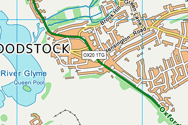 OX20 1TG map - OS VectorMap District (Ordnance Survey)