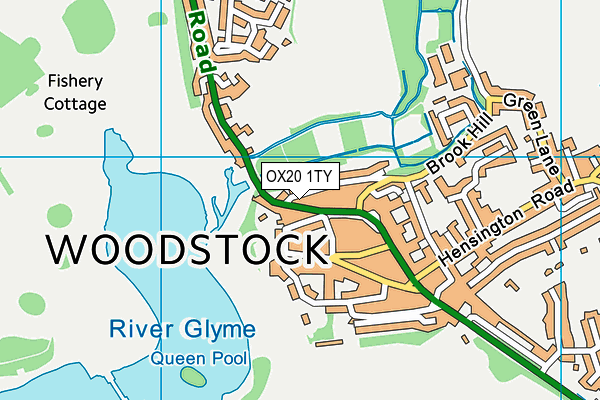 OX20 1TY map - OS VectorMap District (Ordnance Survey)