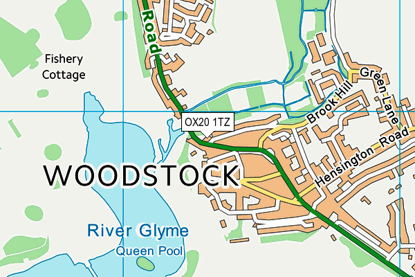 OX20 1TZ map - OS VectorMap District (Ordnance Survey)