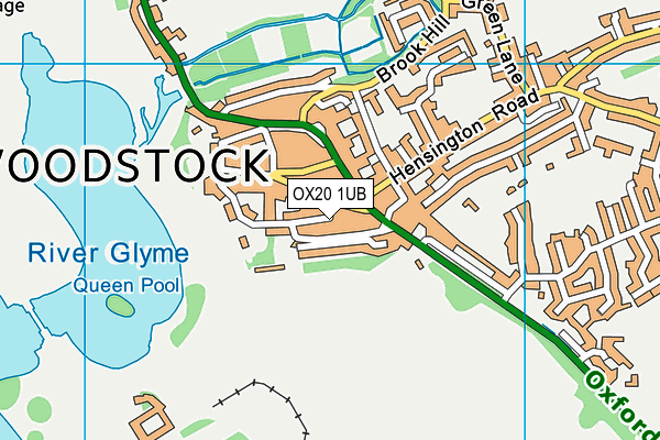 OX20 1UB map - OS VectorMap District (Ordnance Survey)