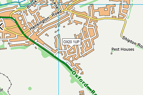 OX20 1UP map - OS VectorMap District (Ordnance Survey)