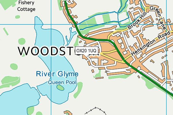 OX20 1UQ map - OS VectorMap District (Ordnance Survey)