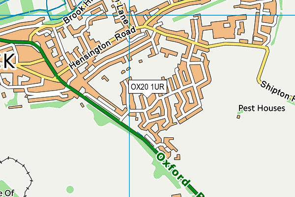 OX20 1UR map - OS VectorMap District (Ordnance Survey)