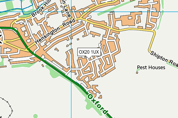 OX20 1UX map - OS VectorMap District (Ordnance Survey)