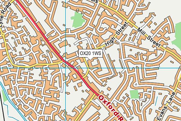 OX20 1WS map - OS VectorMap District (Ordnance Survey)
