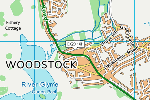 OX20 1XH map - OS VectorMap District (Ordnance Survey)