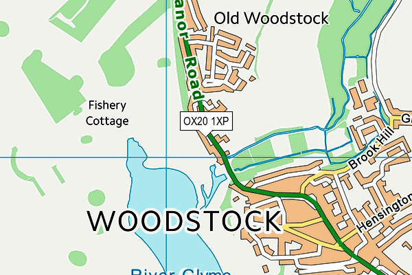 OX20 1XP map - OS VectorMap District (Ordnance Survey)