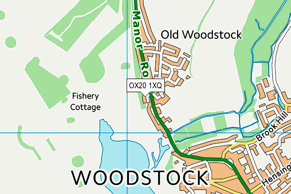 OX20 1XQ map - OS VectorMap District (Ordnance Survey)