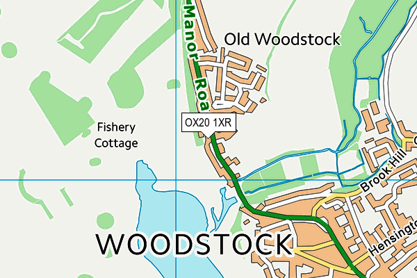 OX20 1XR map - OS VectorMap District (Ordnance Survey)