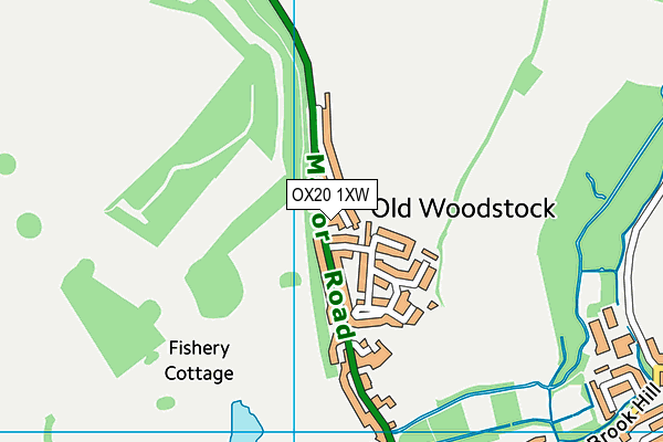 OX20 1XW map - OS VectorMap District (Ordnance Survey)