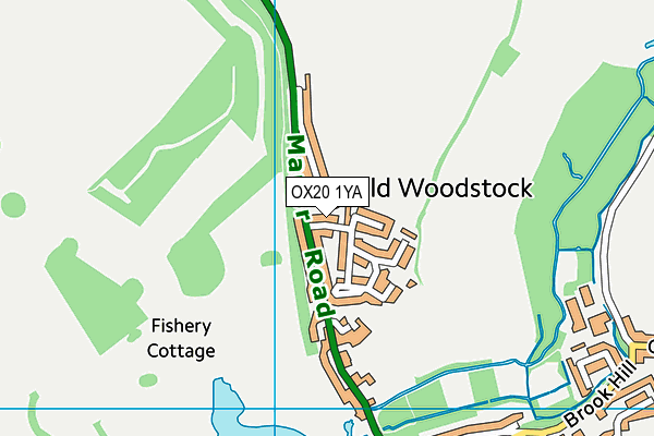 OX20 1YA map - OS VectorMap District (Ordnance Survey)