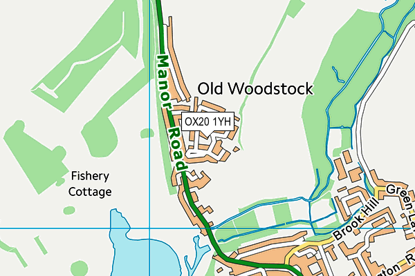 OX20 1YH map - OS VectorMap District (Ordnance Survey)