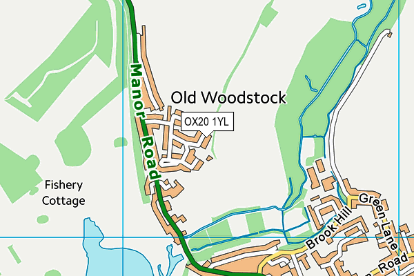 OX20 1YL map - OS VectorMap District (Ordnance Survey)