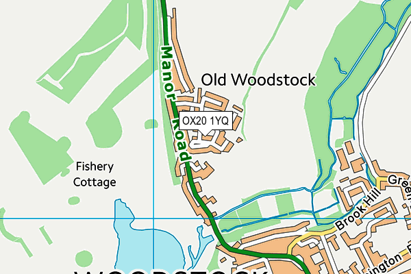 OX20 1YQ map - OS VectorMap District (Ordnance Survey)