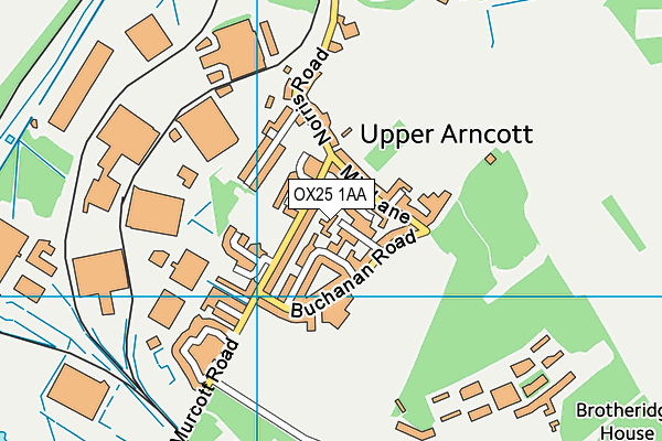 OX25 1AA map - OS VectorMap District (Ordnance Survey)