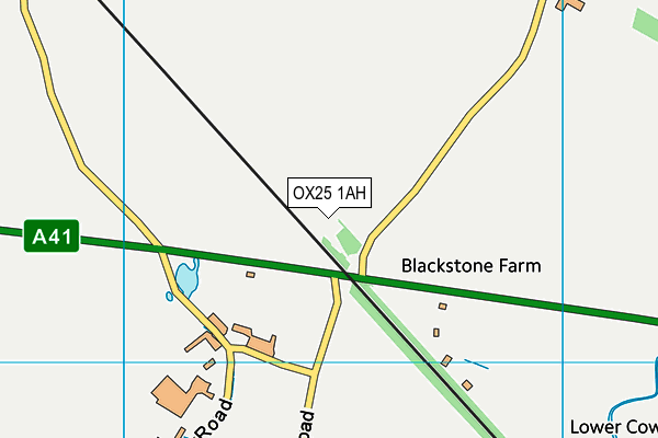 OX25 1AH map - OS VectorMap District (Ordnance Survey)