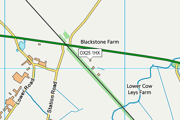 OX25 1HX map - OS VectorMap District (Ordnance Survey)