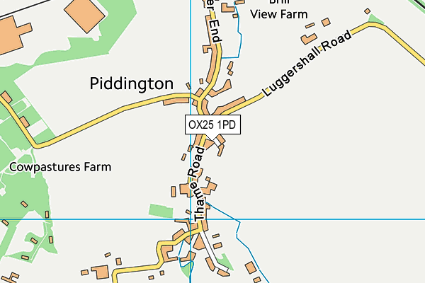 OX25 1PD map - OS VectorMap District (Ordnance Survey)