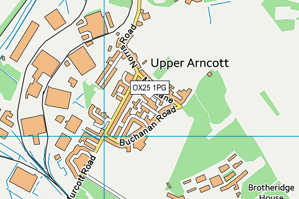 OX25 1PG map - OS VectorMap District (Ordnance Survey)