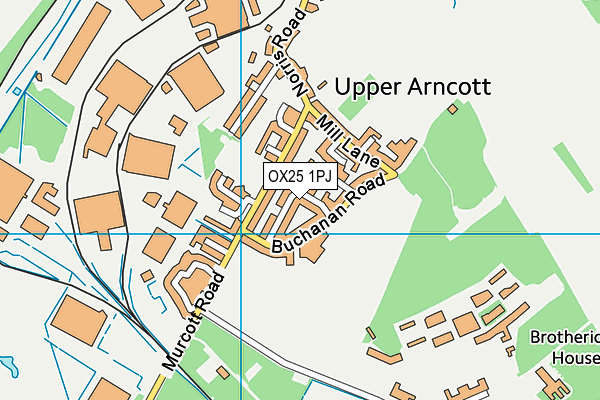 OX25 1PJ map - OS VectorMap District (Ordnance Survey)