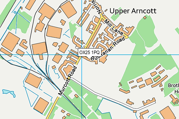 OX25 1PQ map - OS VectorMap District (Ordnance Survey)
